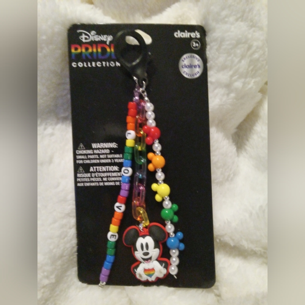 Claire’s excl Disney Mickie Mouse rainbow keychain Bag Backpack Clip